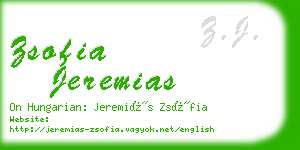 zsofia jeremias business card